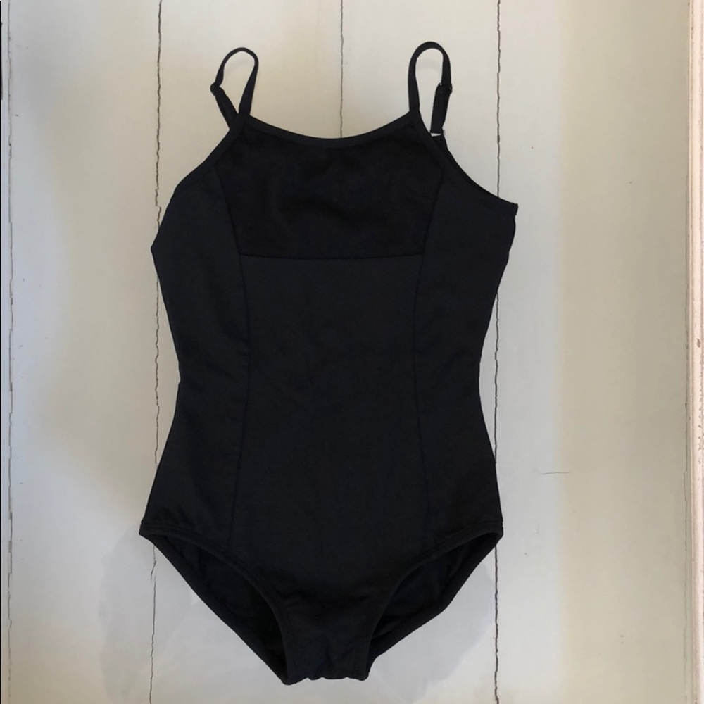 Black leotard with bow detail in the back
